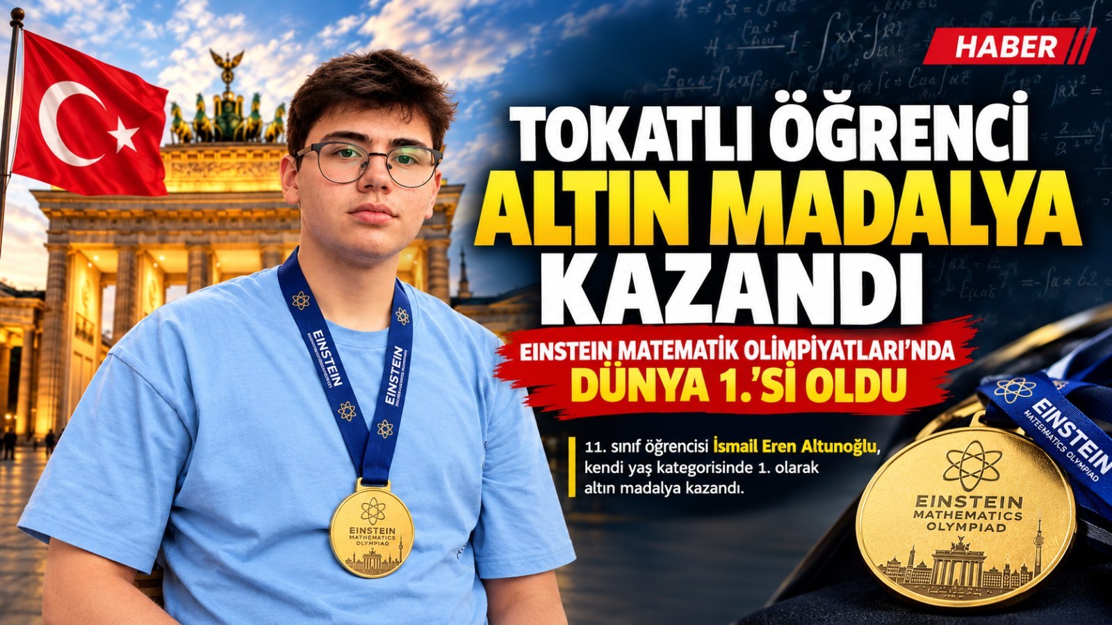 Erbaa'dan Berlin'e Gurur Tablosu: İsmail Eren Altunoğlu Dünya Şampiyonu Oldu!