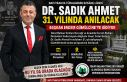 Başkan Erdem'e, Dr. Sadık Ahmet'i Anma...